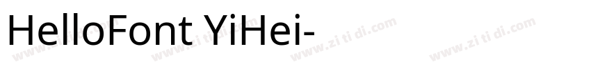 HelloFont YiHei字体转换